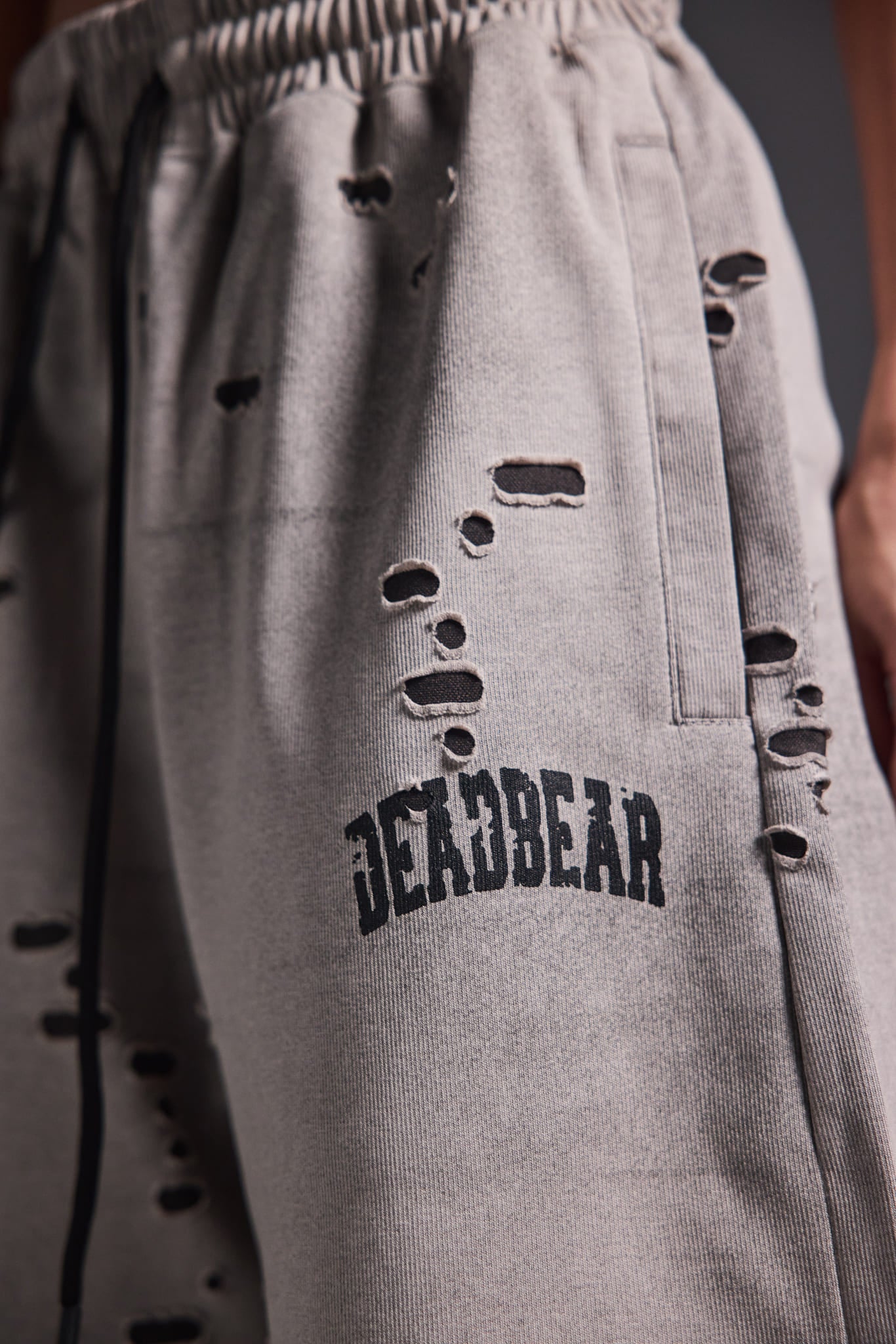 Distressed Washed Grey Shorts
