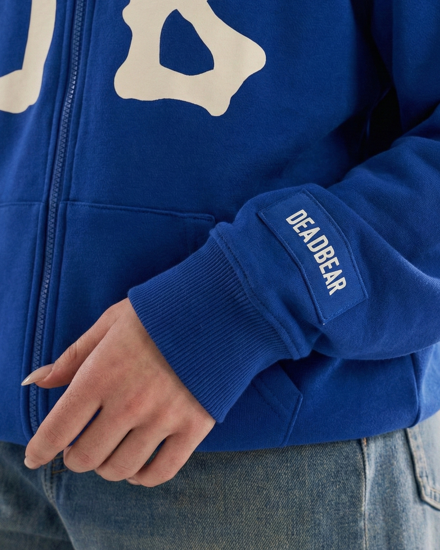 Bone Zipper Royal Blue