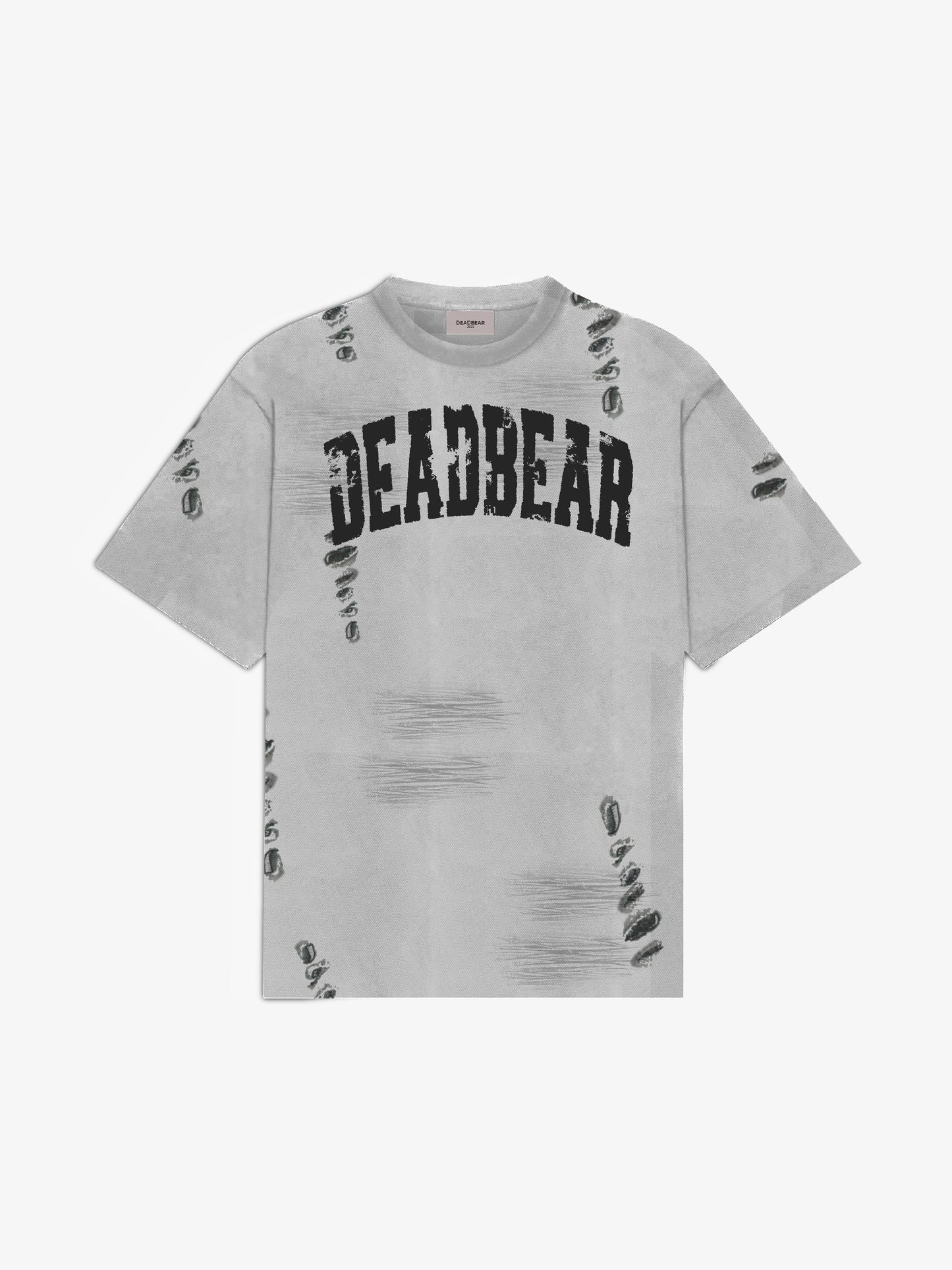Distressed Washed Grey Tee