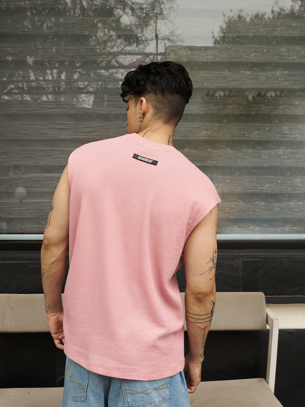 Waffle Tank Pink