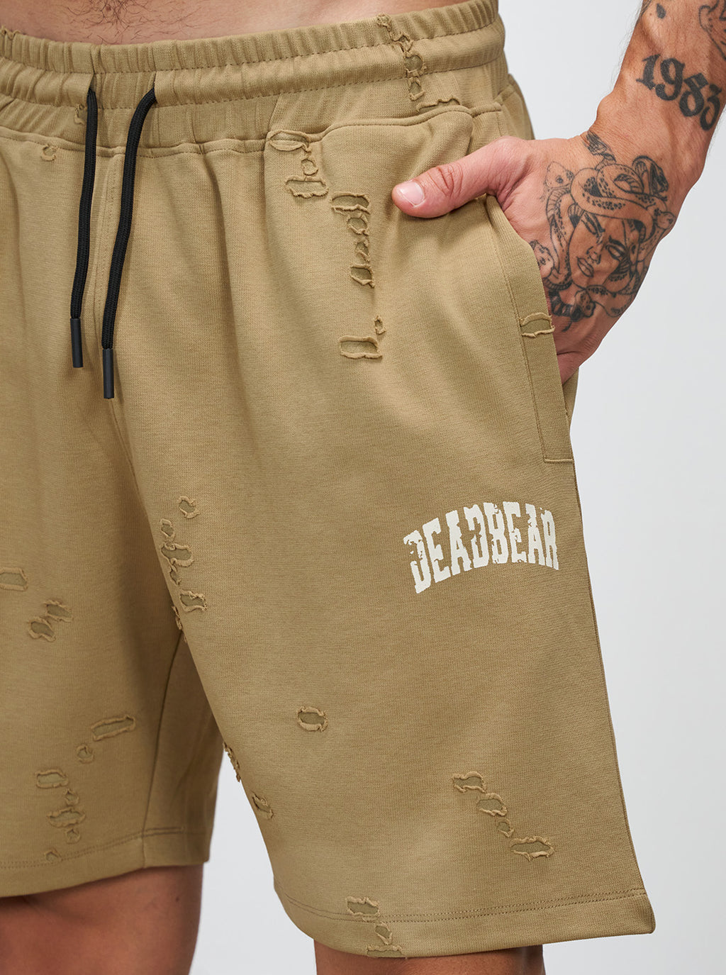 Distressed Brown Shorts