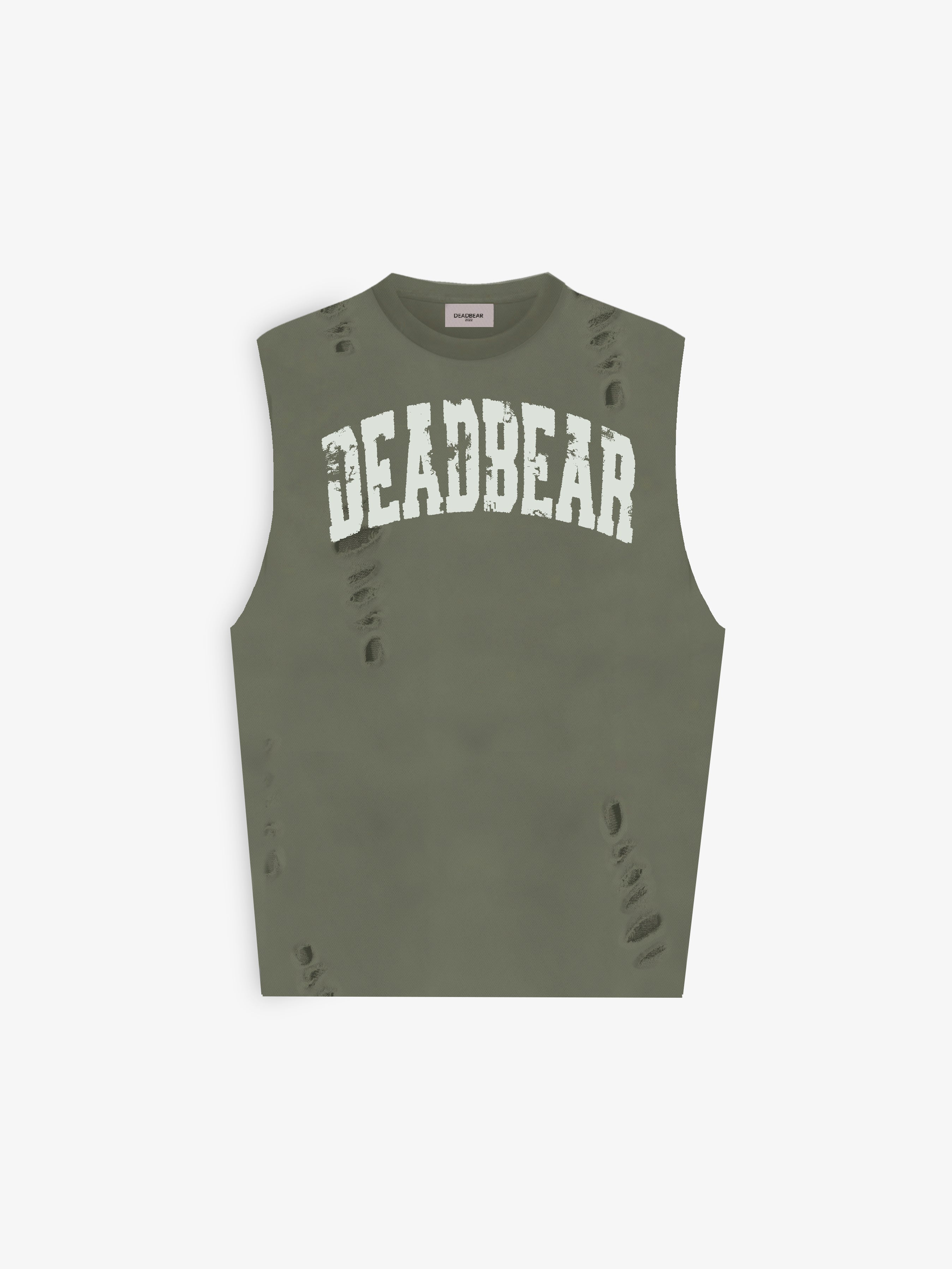 Distressed Olive Tank