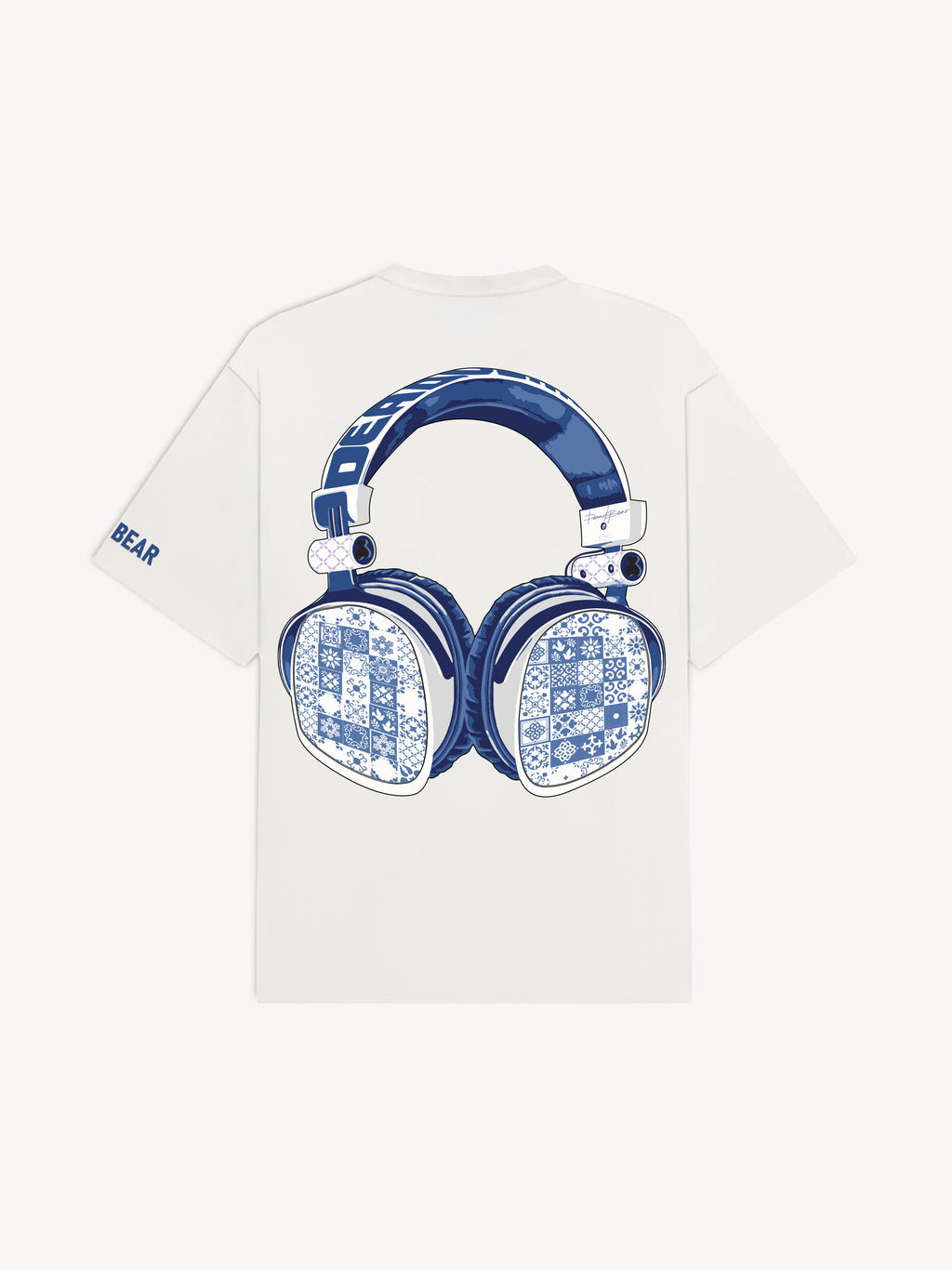The Headphone Tee Cream White