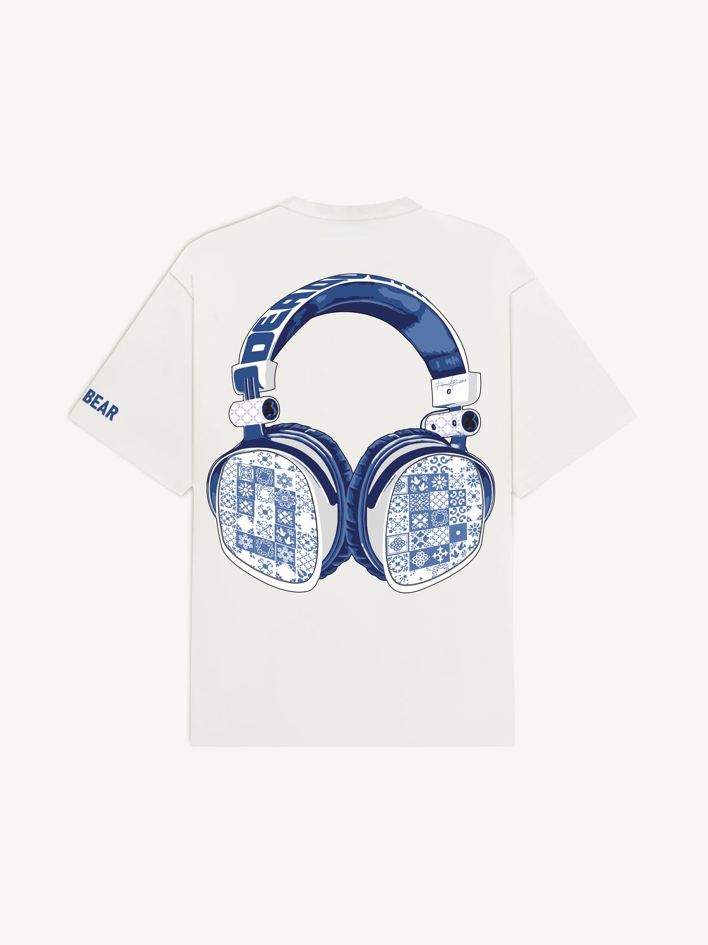 The Headphone Tee Cream White