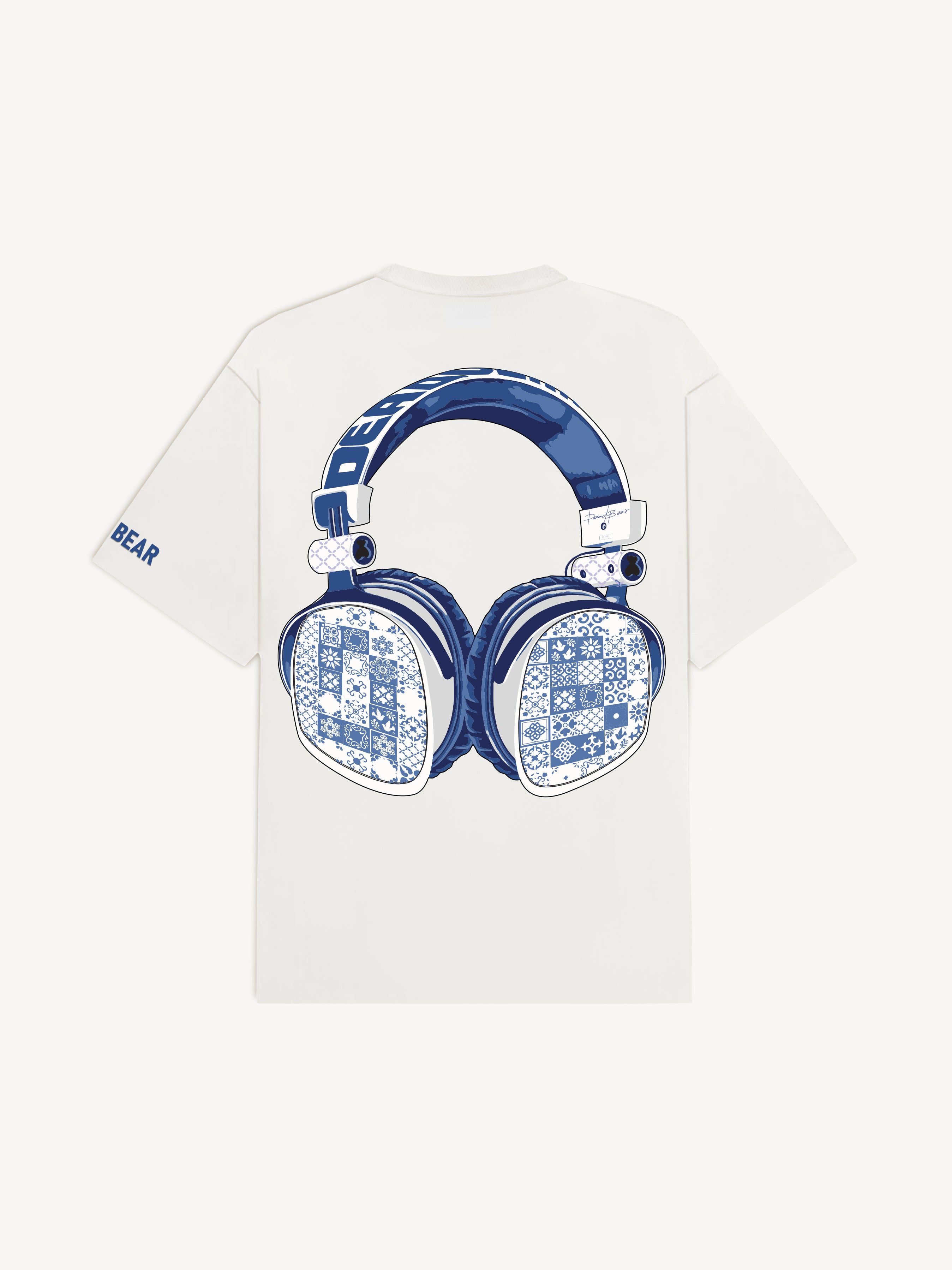 The Headphone Tee Cream White