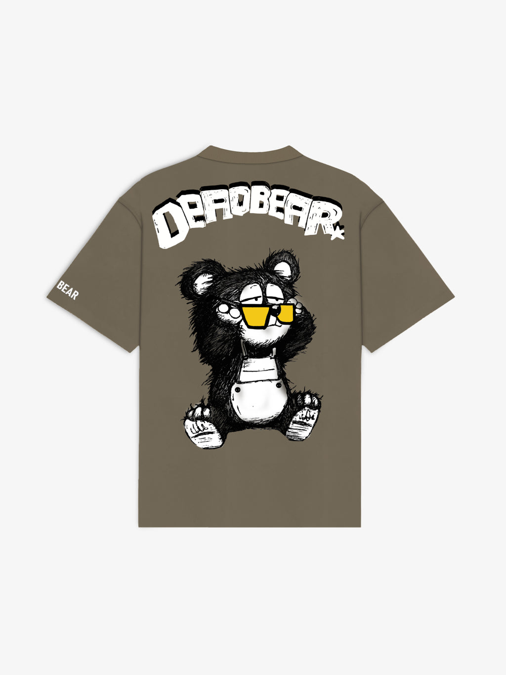 Scribbled Bear Tee Brown