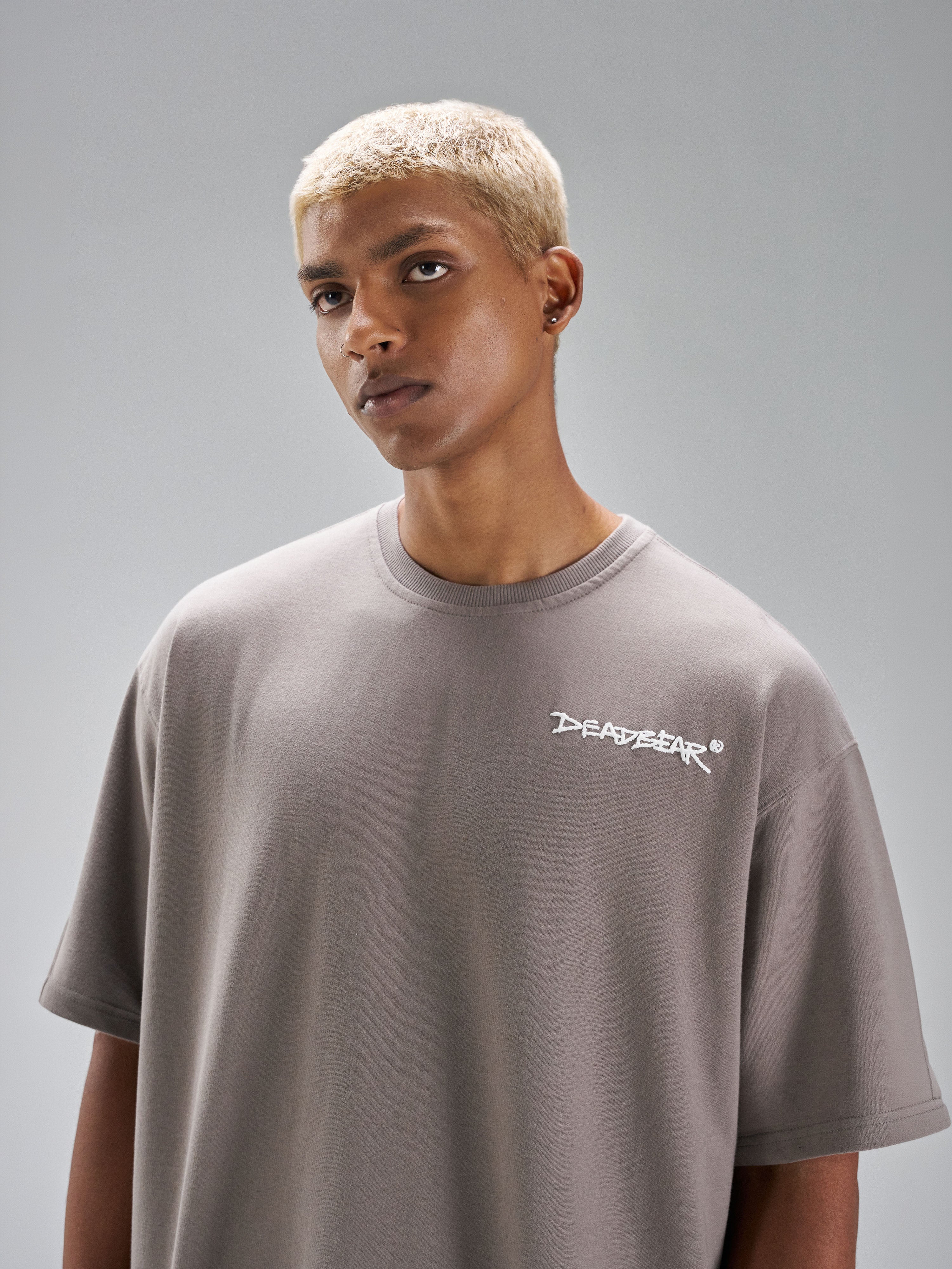 Scribbled Bear Tee Brown