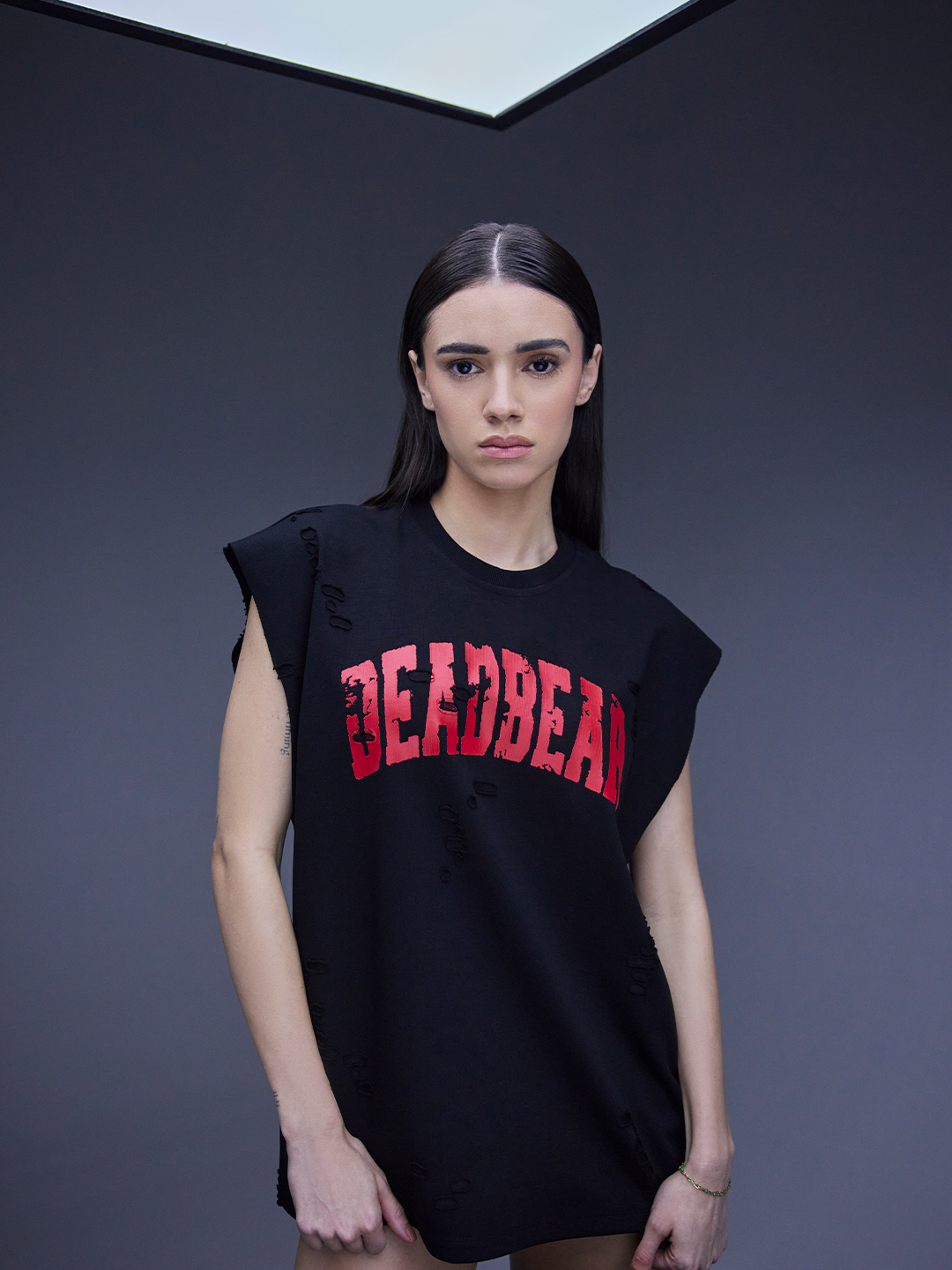 Distressed Black Tank