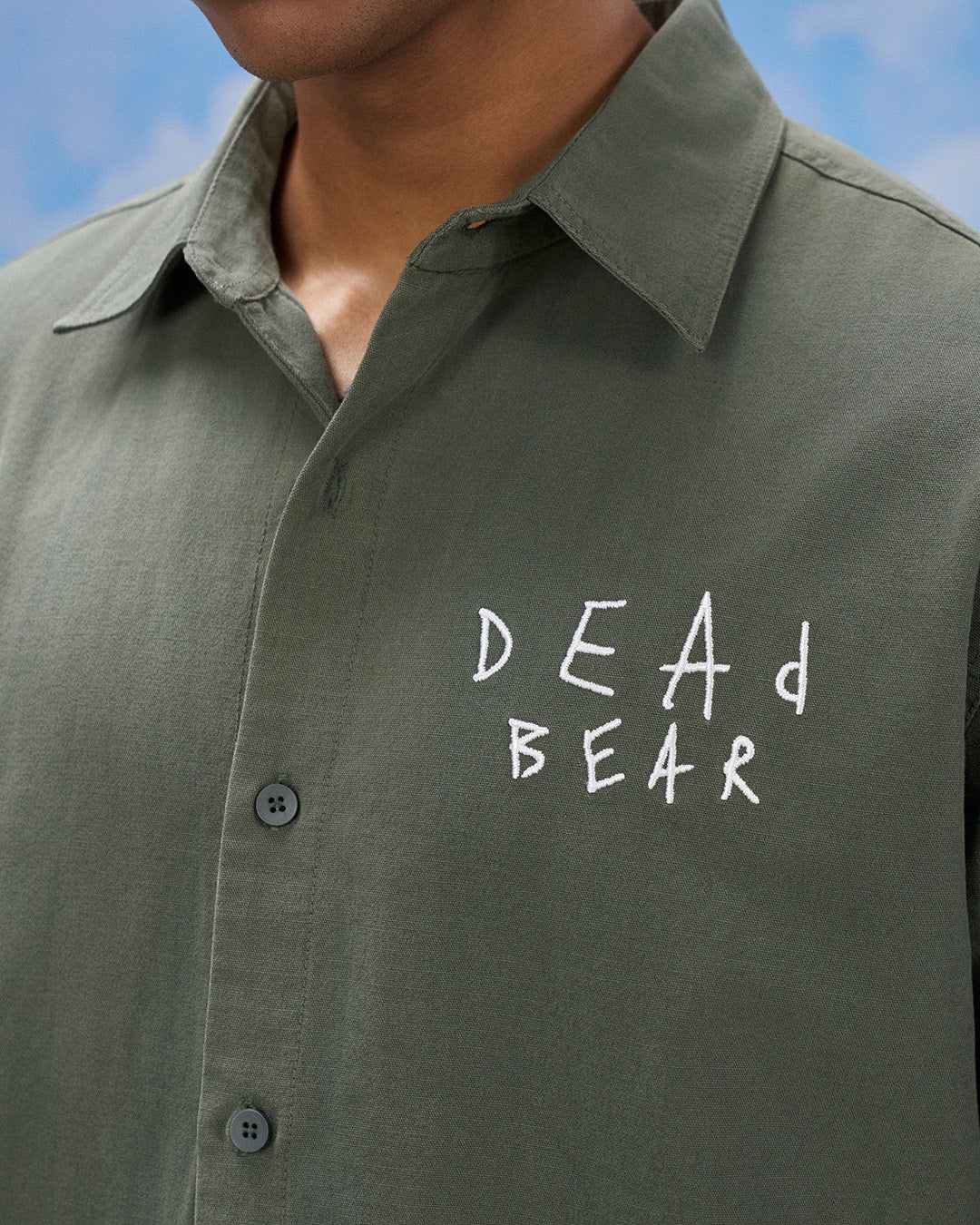 Scribbled Logo Shirt Moss