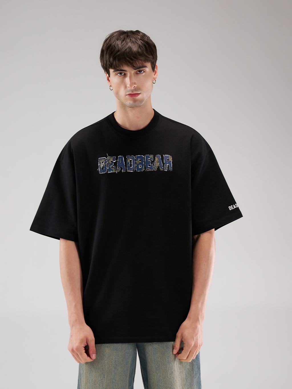 Fake Denim Tee Black
