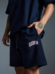 Distressed Navy Shorts