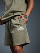 Distressed Olive Shorts