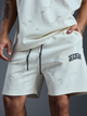 Distressed Cream White Shorts