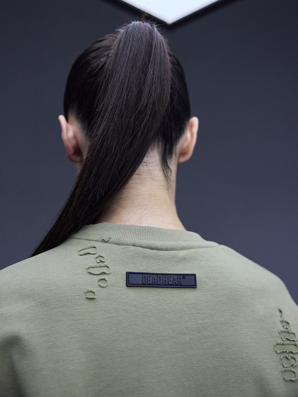 Distressed Olive Tee