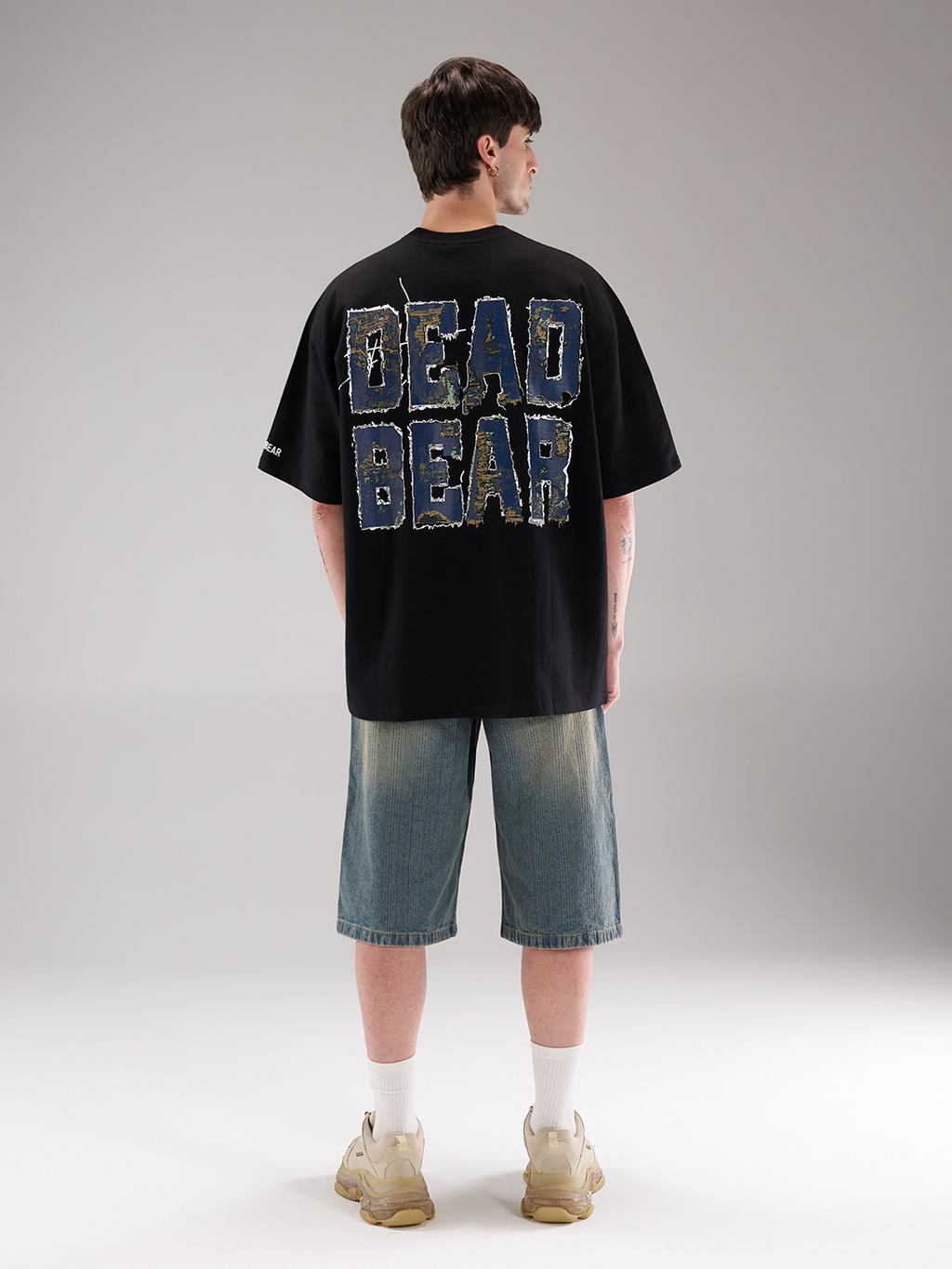 Fake Denim Tee Black