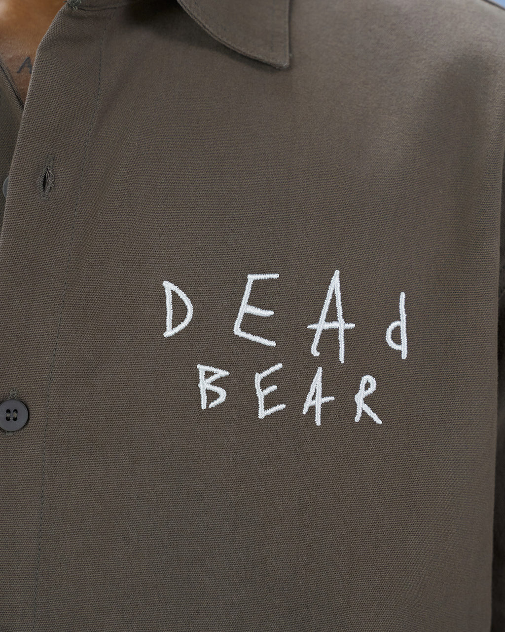 Scribbled Logo Shirt Taupe