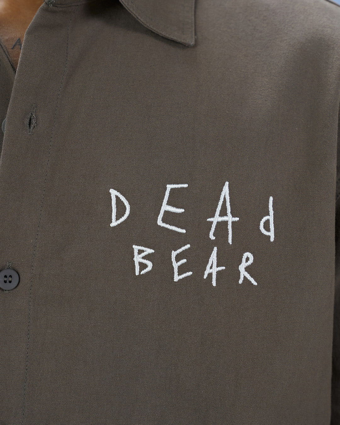 Scribbled Logo Shirt Taupe