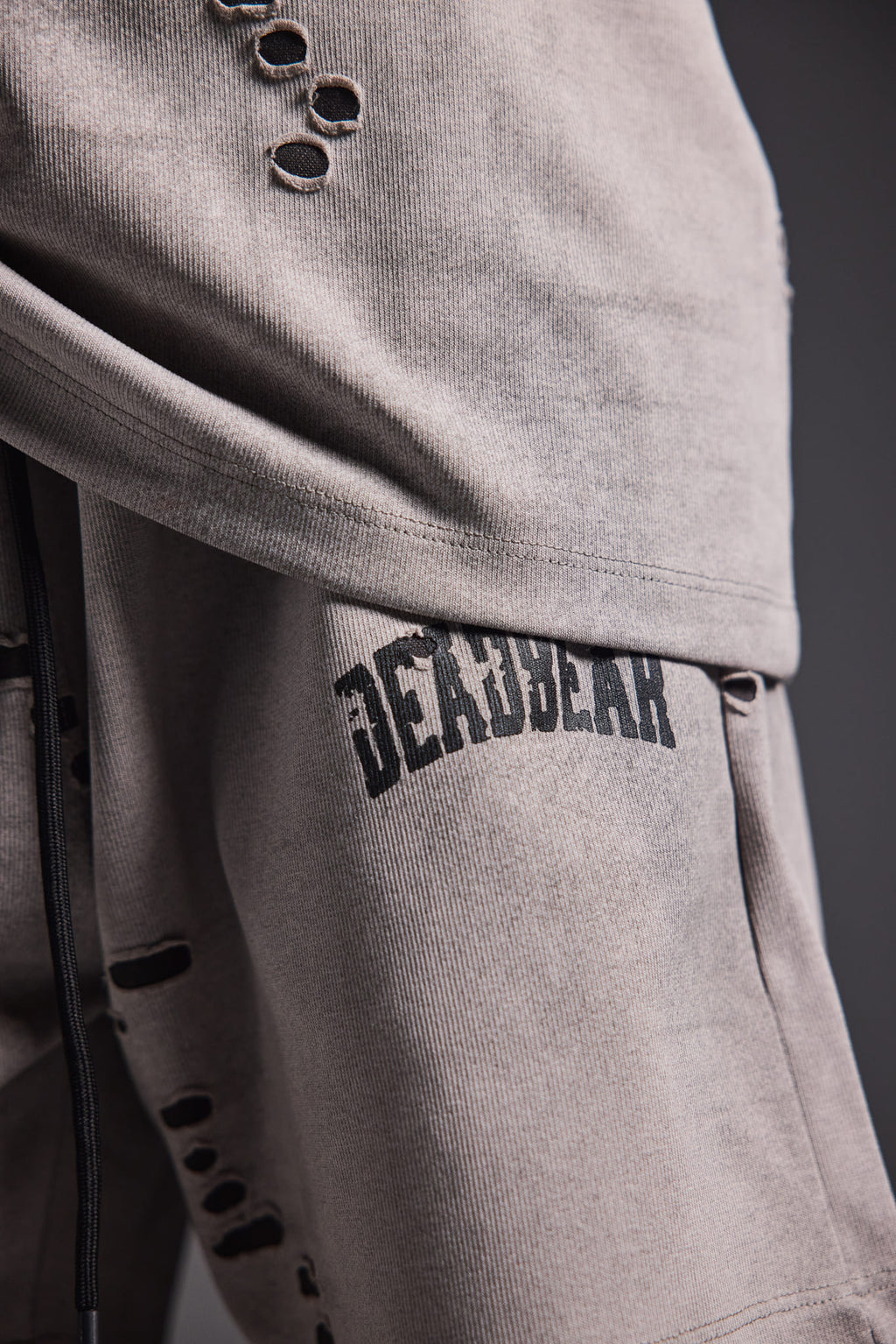 Distressed Washed Grey Shorts