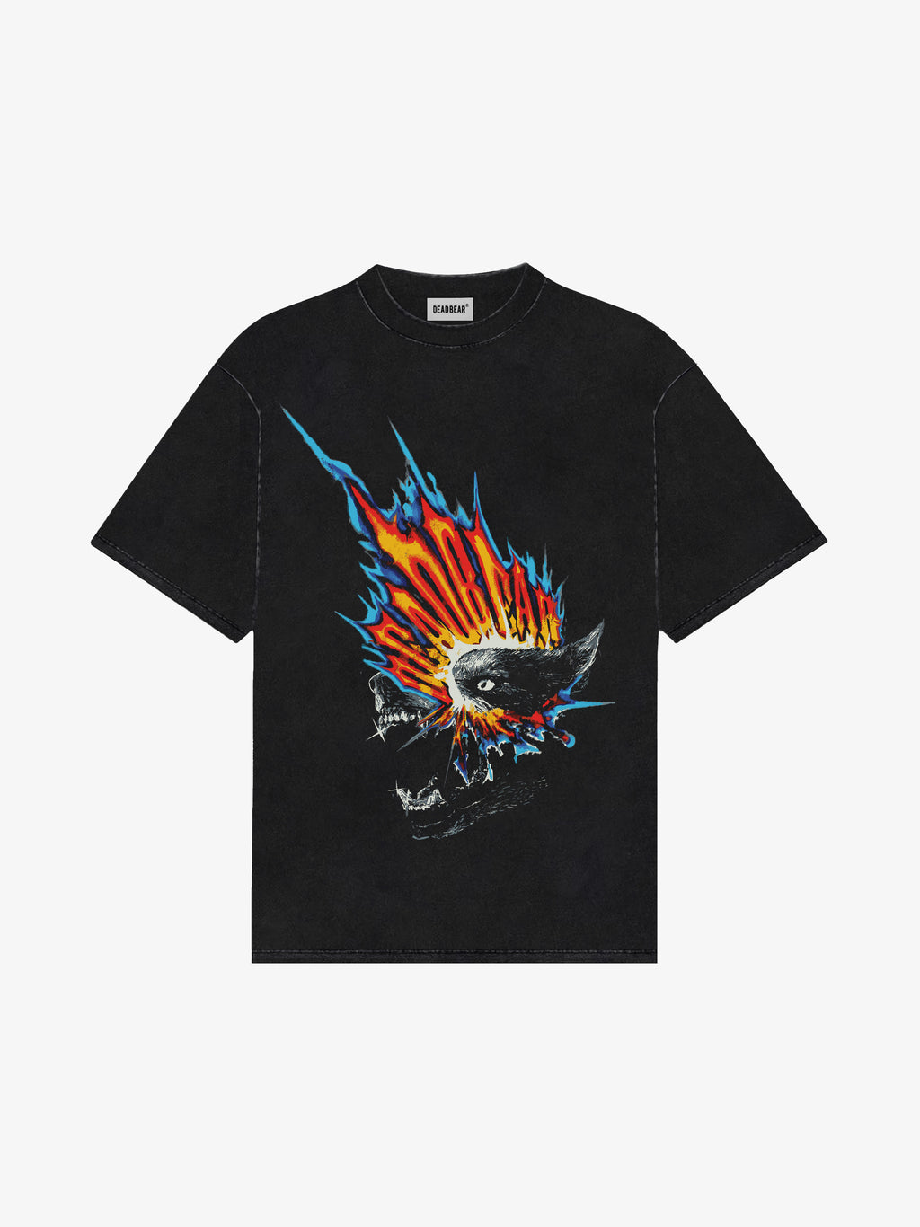 Wolf Tee Washed Black