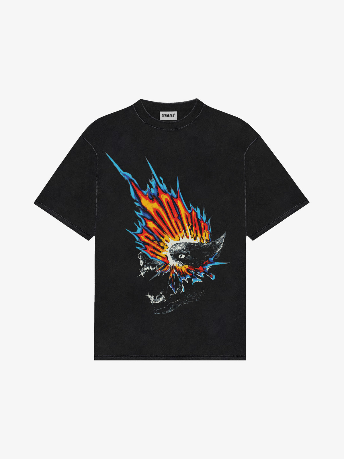 Wolf Tee Washed Black