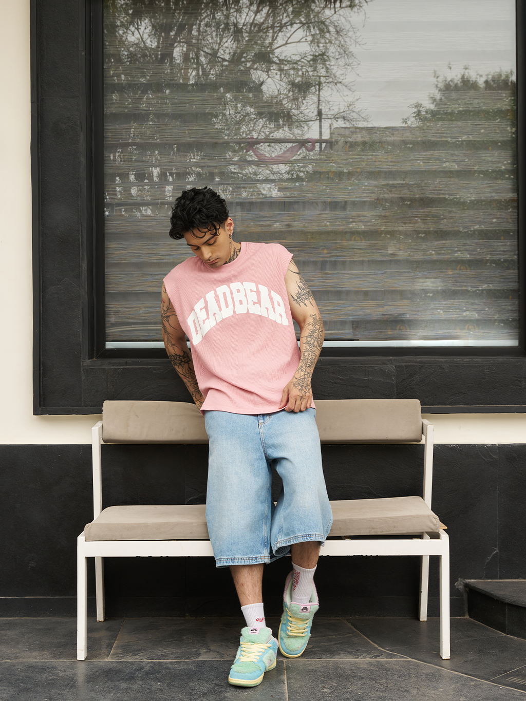Waffle Tank Pink