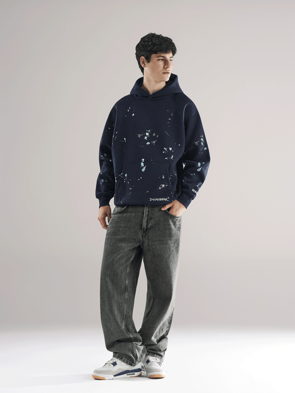 Grumpy Bear Hoodie Navy