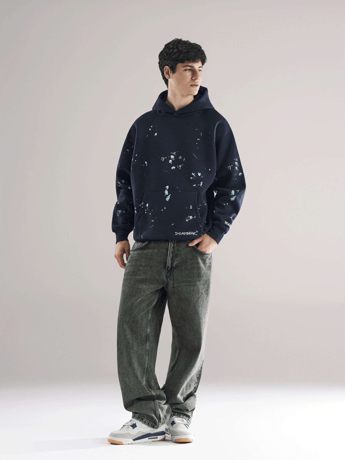 Grumpy Bear Hoodie Navy