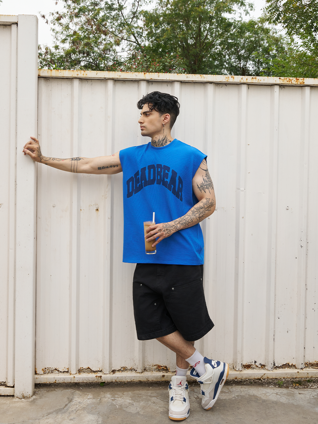 Waffle Tank Royal Blue