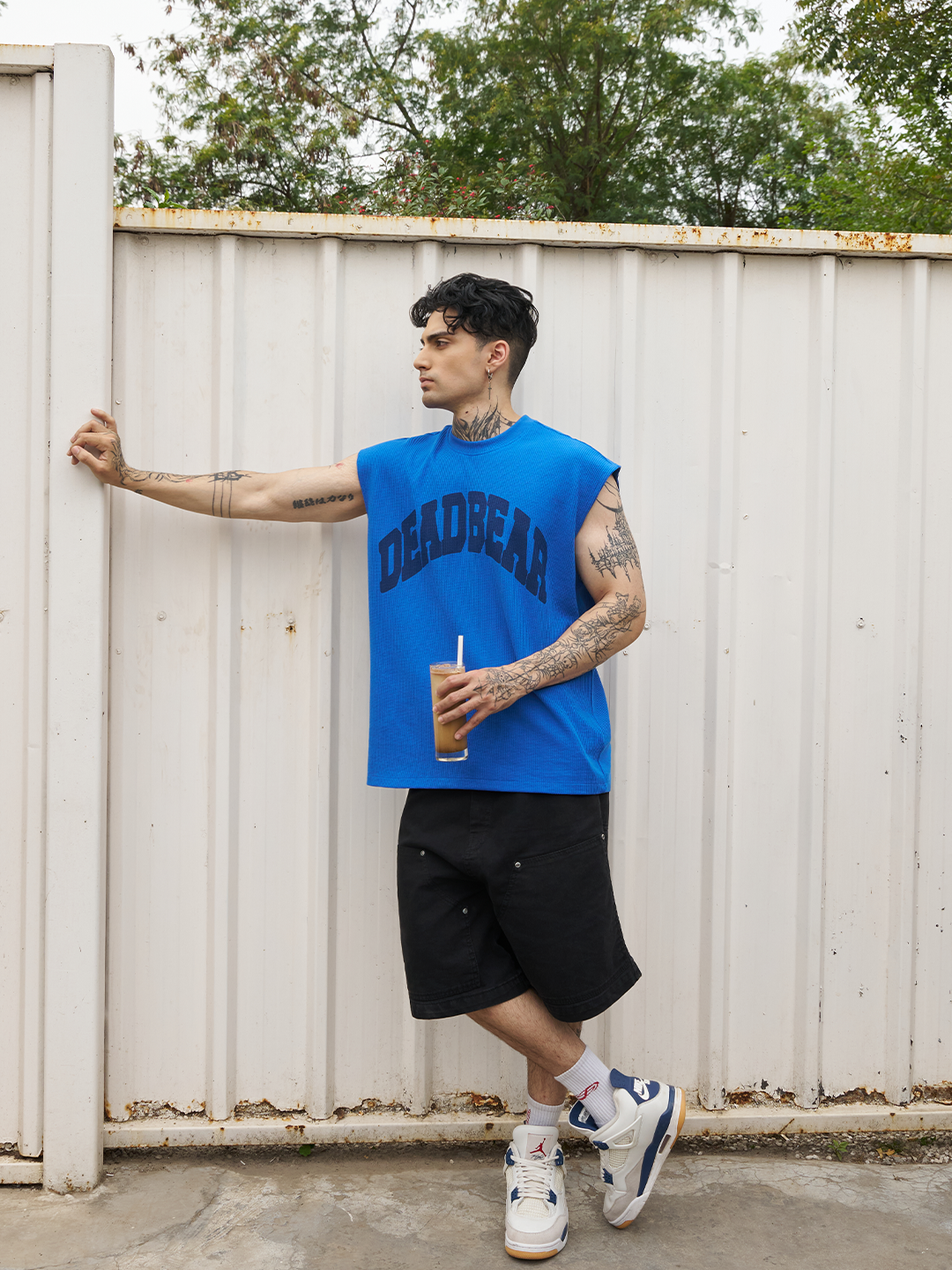 Waffle Tank Royal Blue