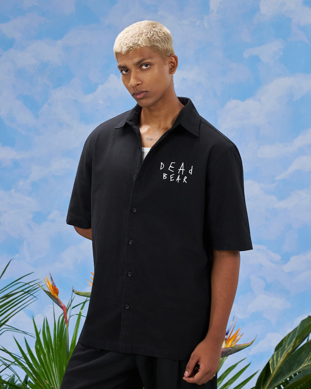 Scribbled Logo Shirt Black