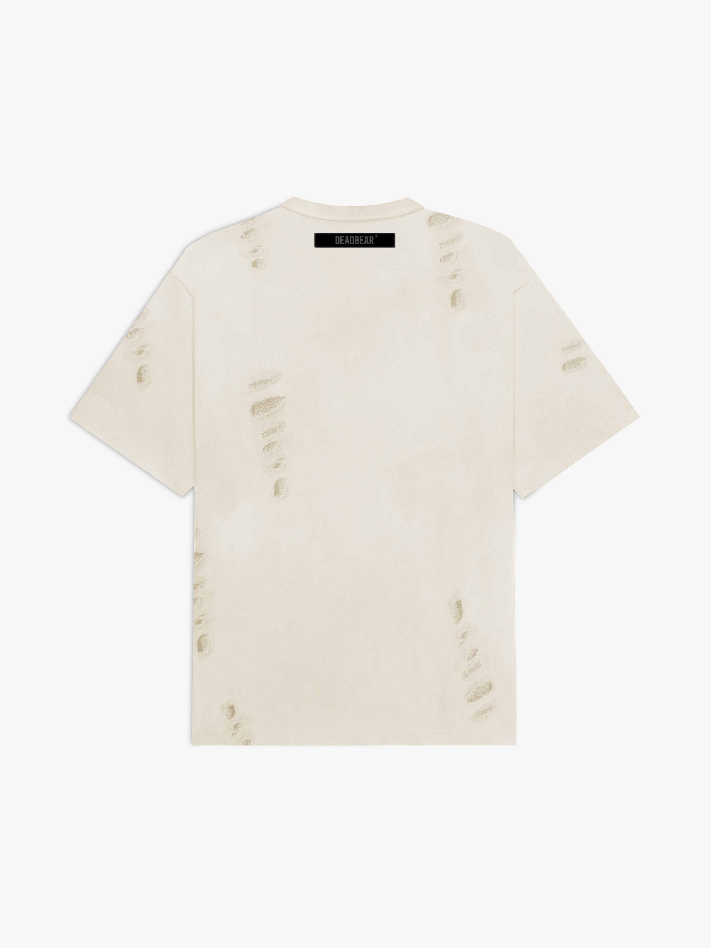 Distressed Cream White Tee 2.0