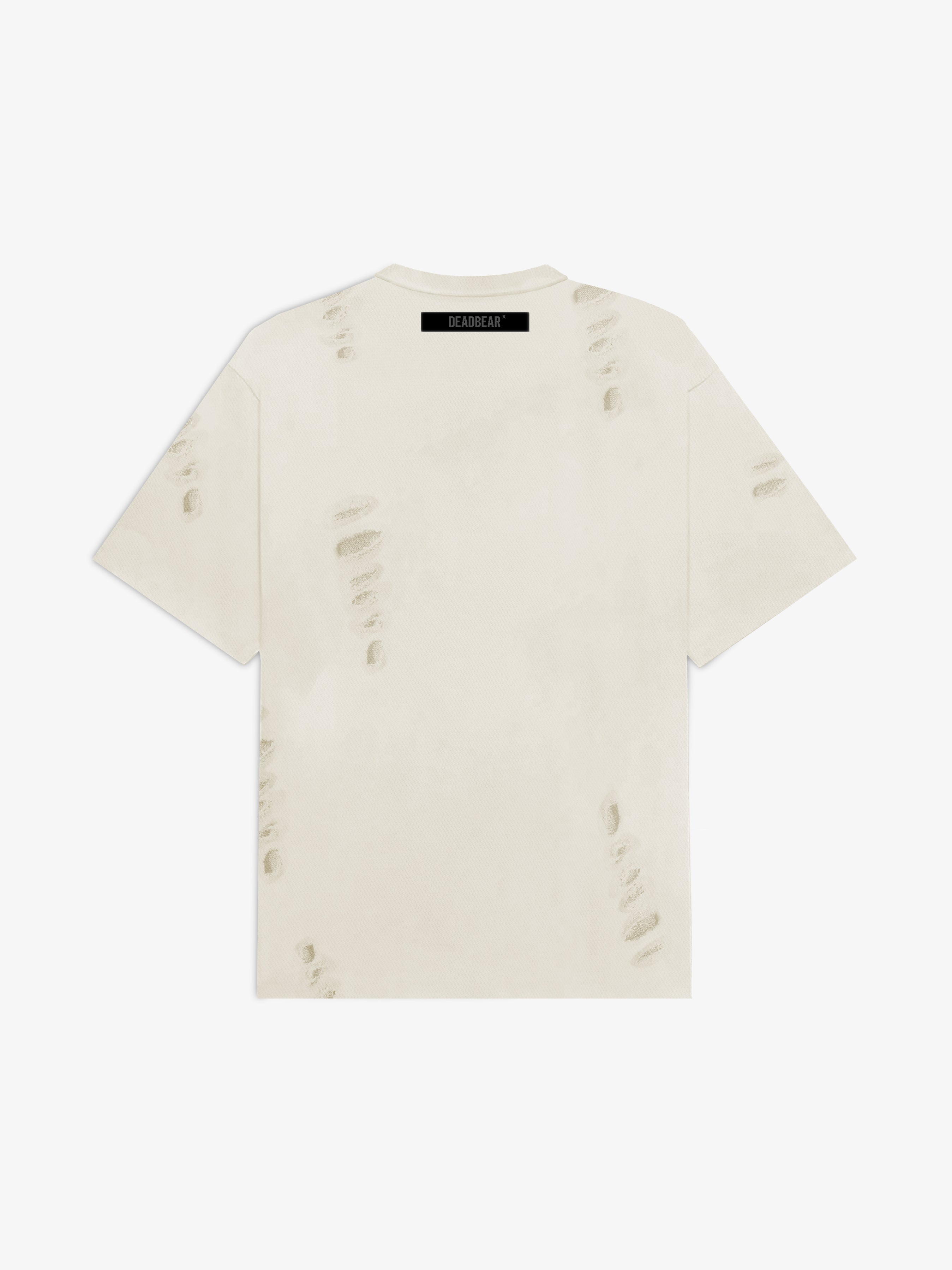 Distressed Cream White Tee 3.0