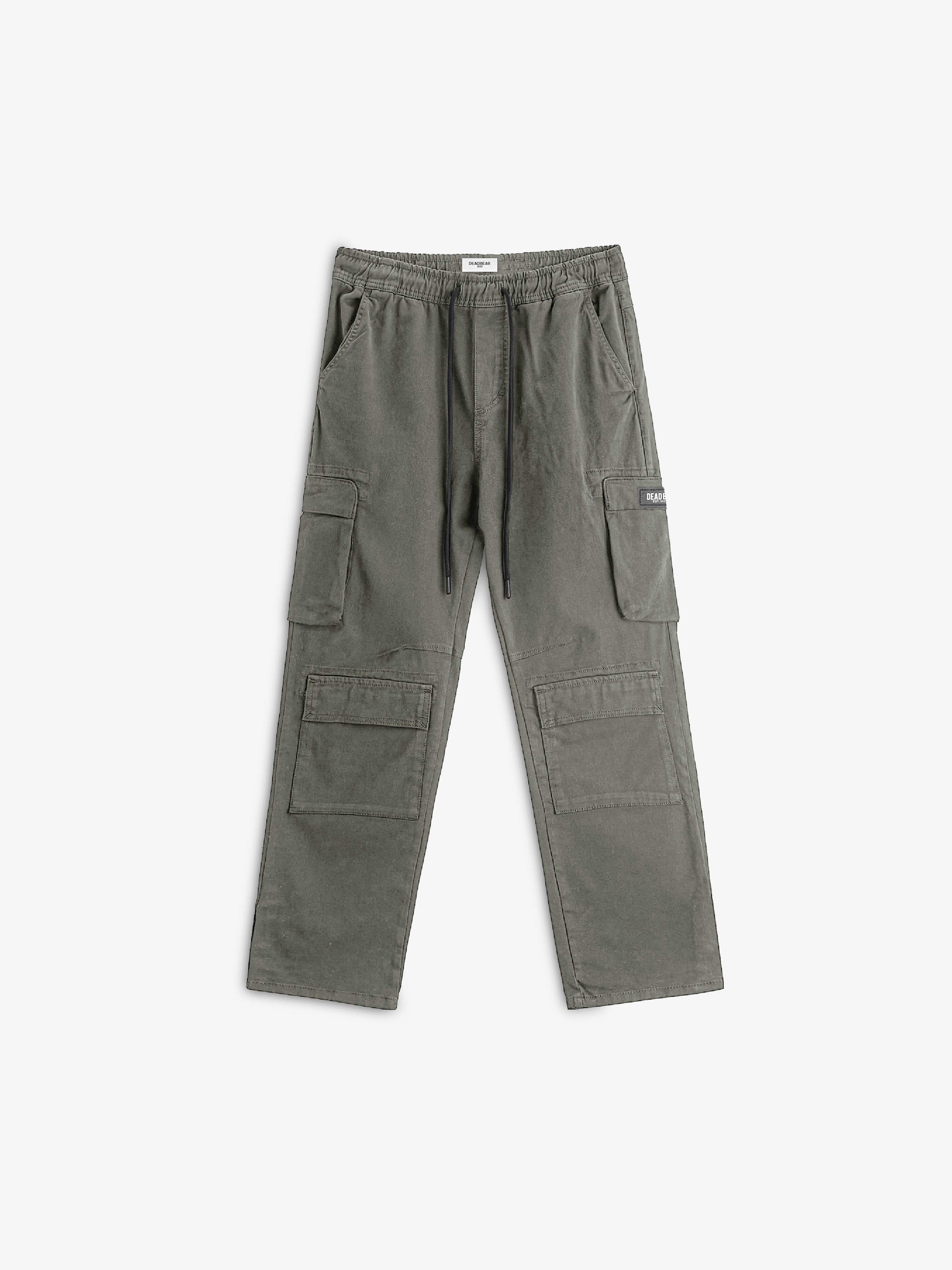 Washed Stone Grey Cargo Pants