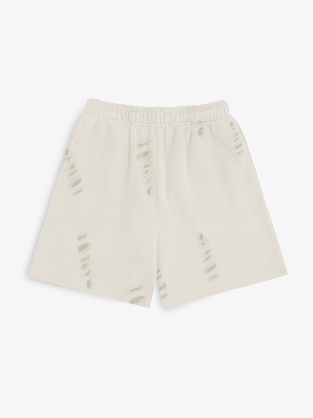 Distressed Cream White Shorts