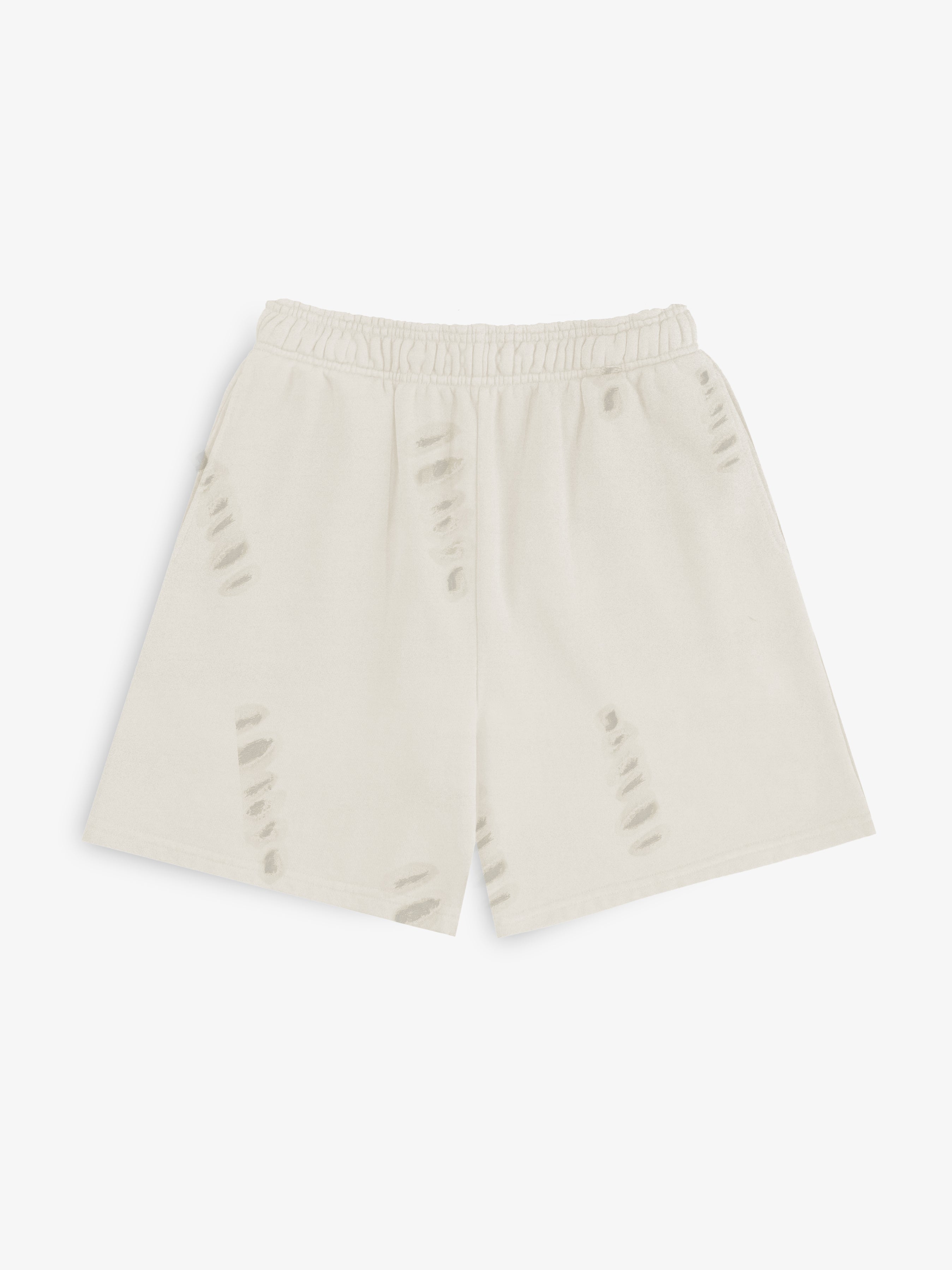 Distressed Cream White Shorts