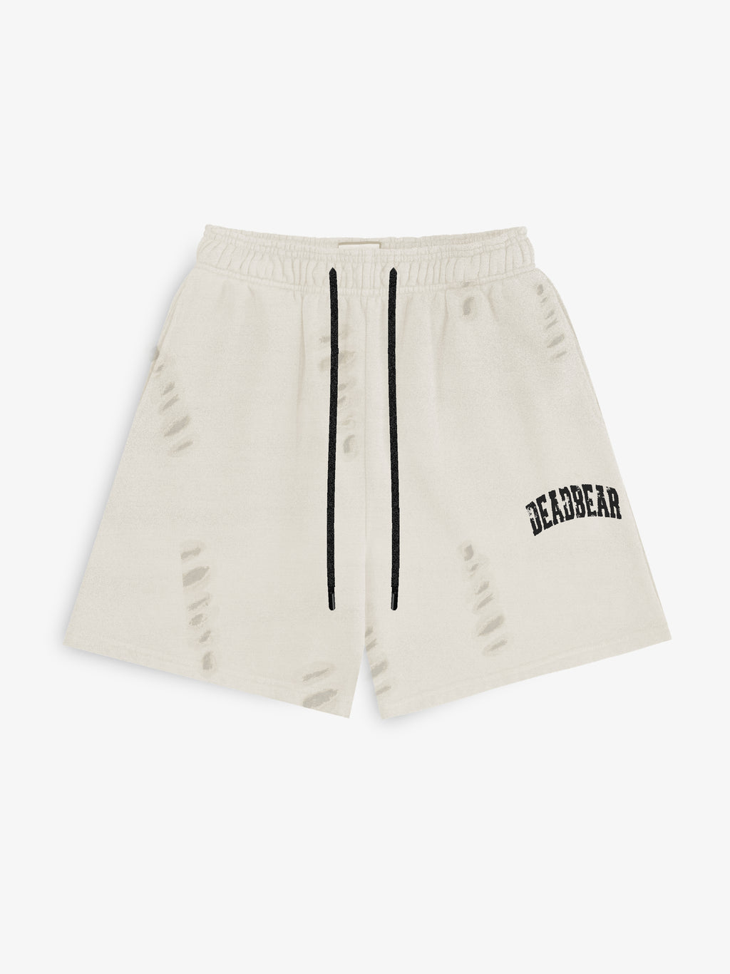 Distressed Cream White Shorts