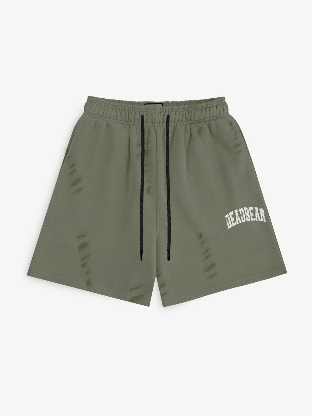 Distressed Olive Shorts
