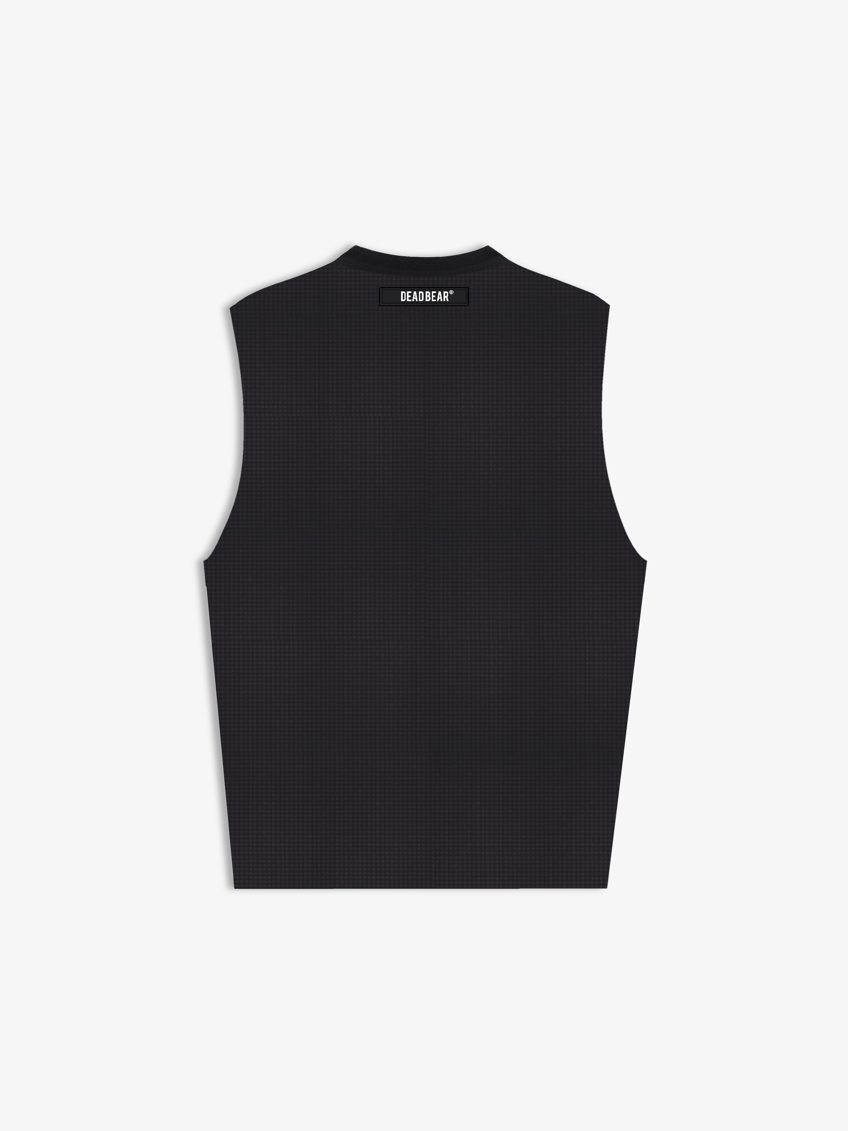 Waffle Tank Black