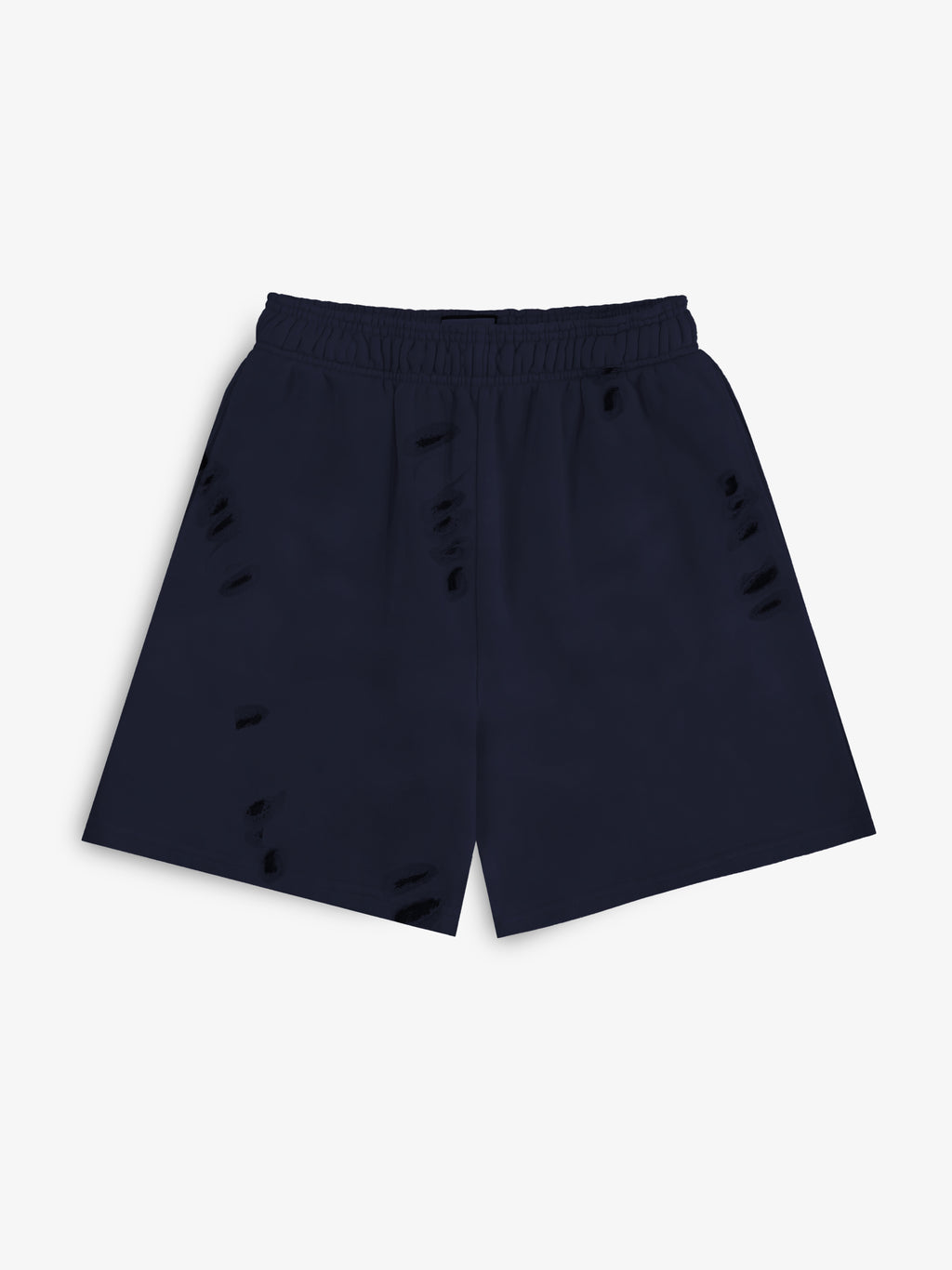 Distressed Navy Shorts