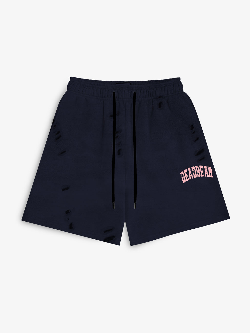 Distressed Navy Shorts