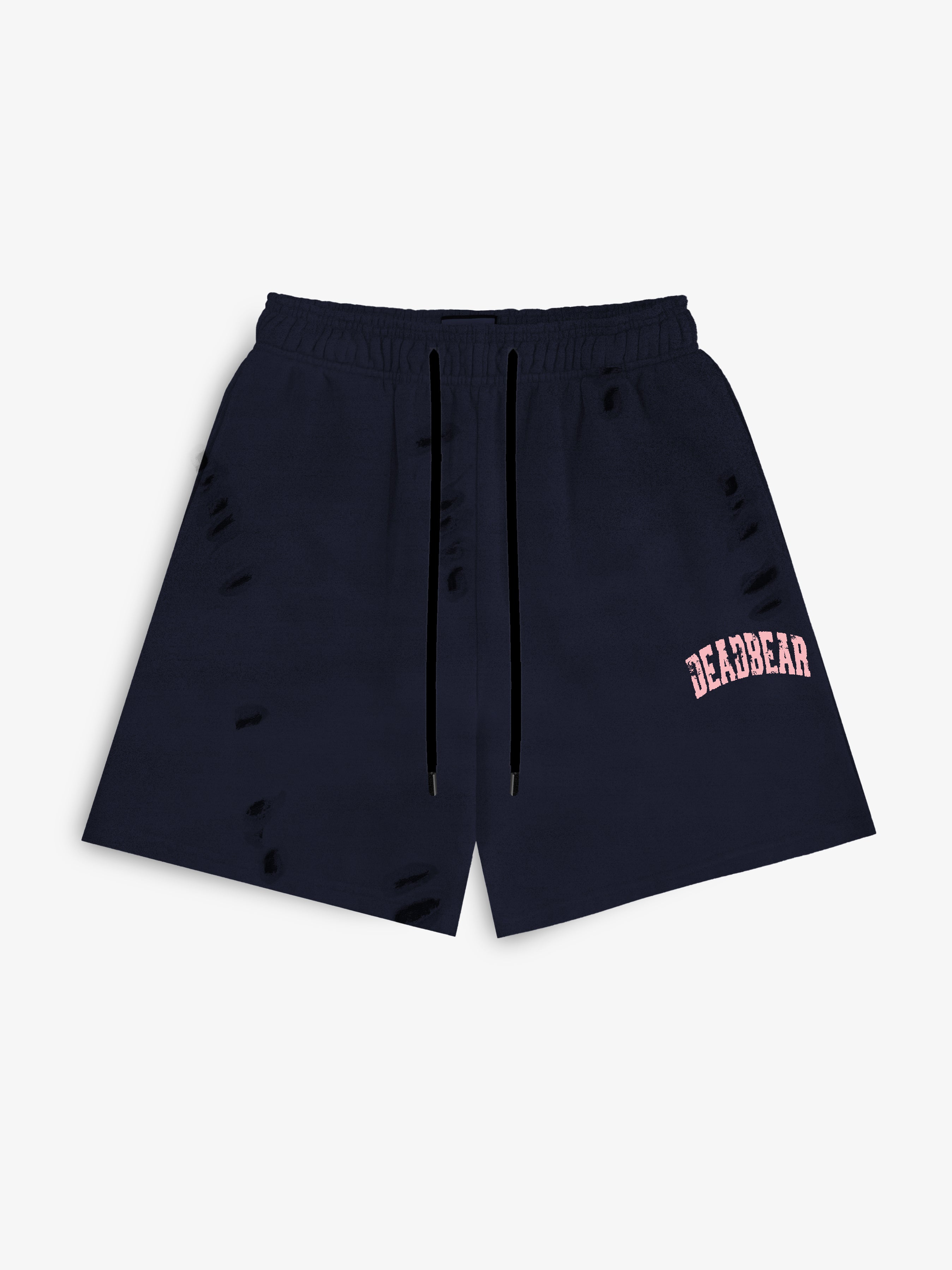 Distressed Navy Shorts