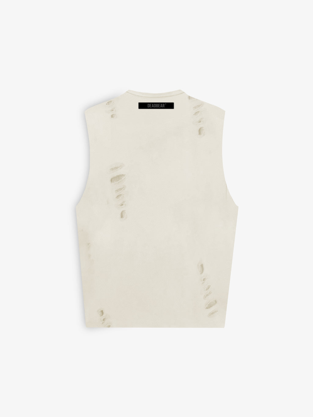 Distressed Cream White Tank