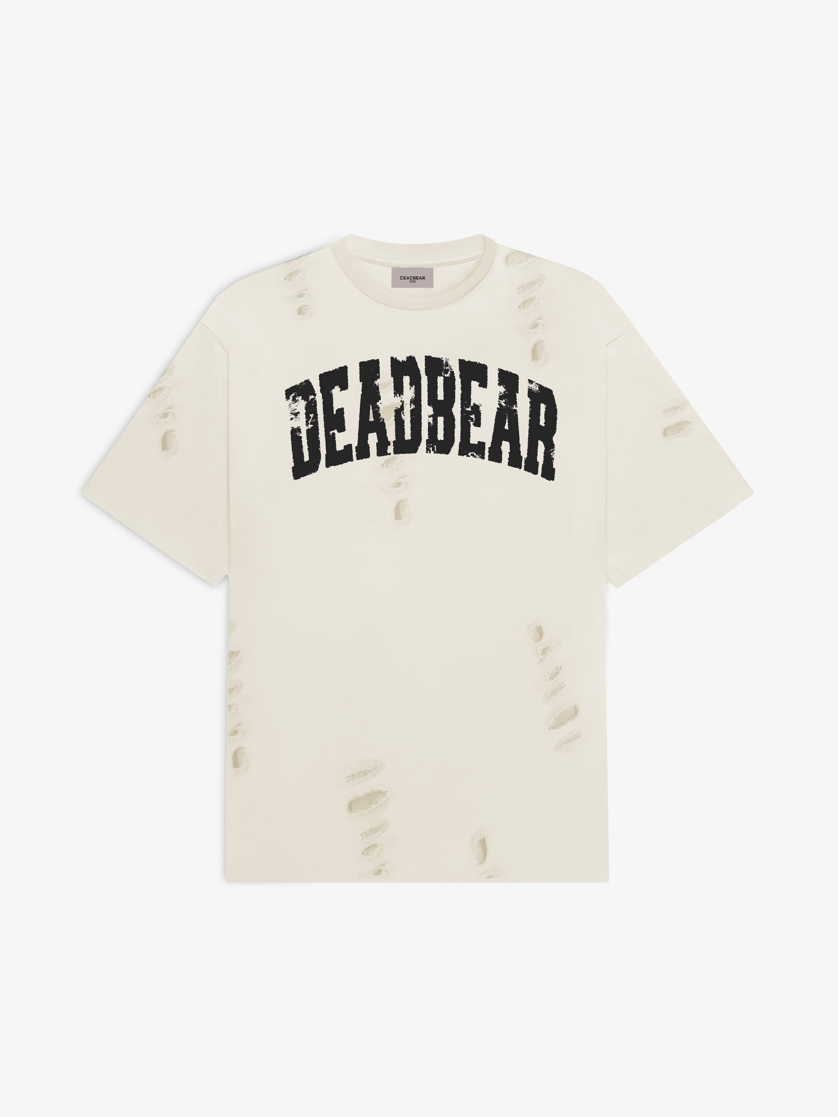 Distressed Cream White Tee