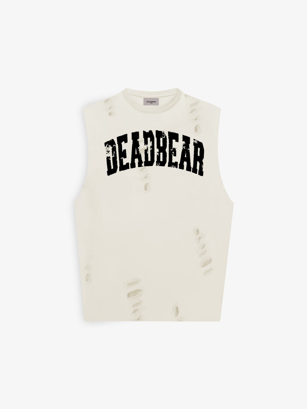 Distressed Cream White Tank