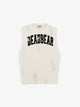 Distressed Cream White Tank