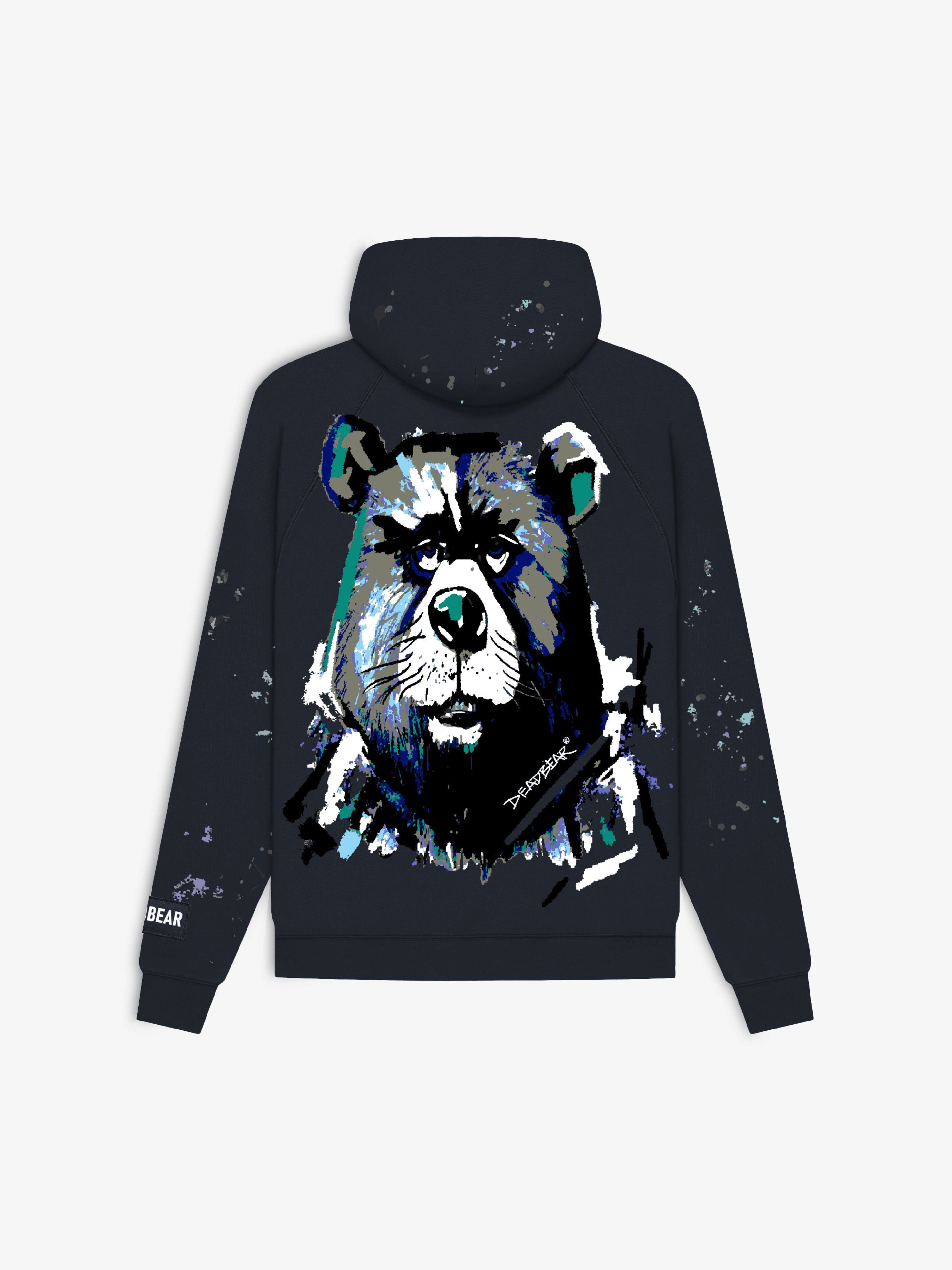 Grumpy Bear Hoodie Navy – DEADBEAR