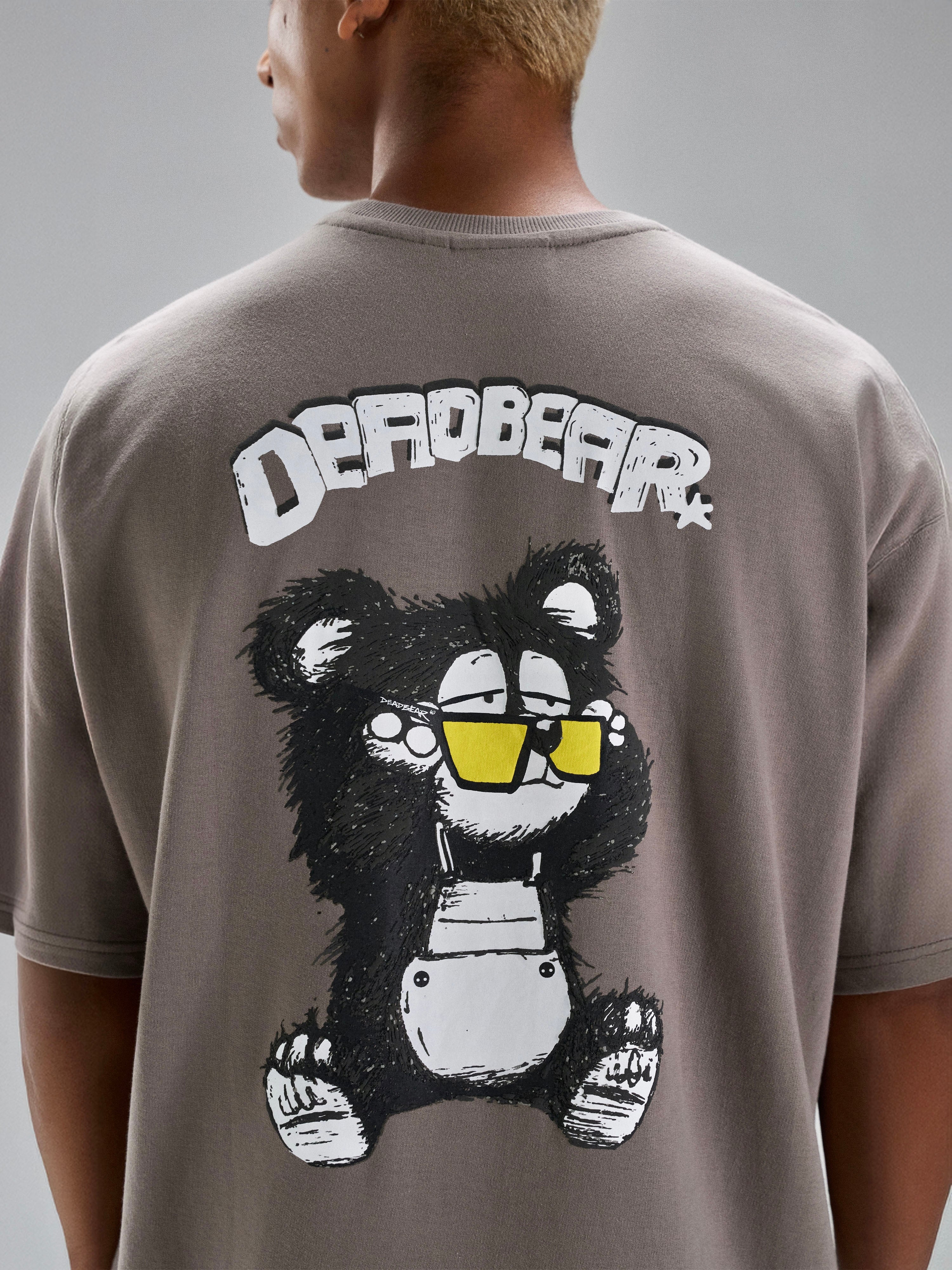 Scribbled Bear Tee Brown