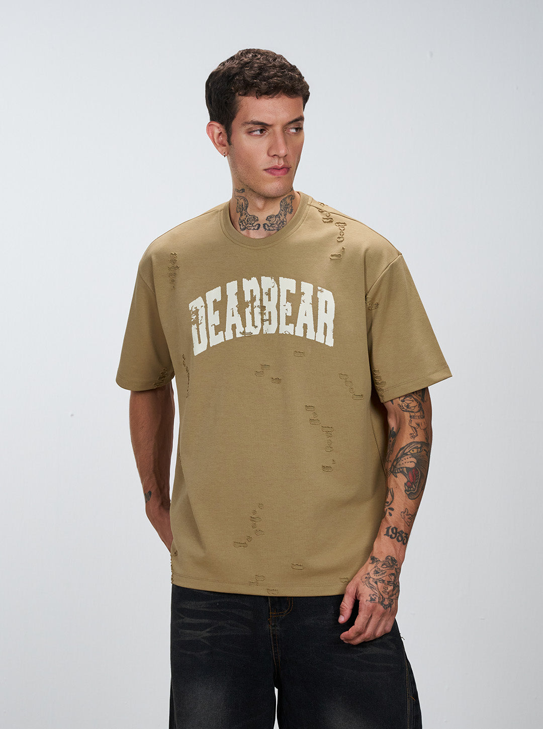 Distressed Brown Tee