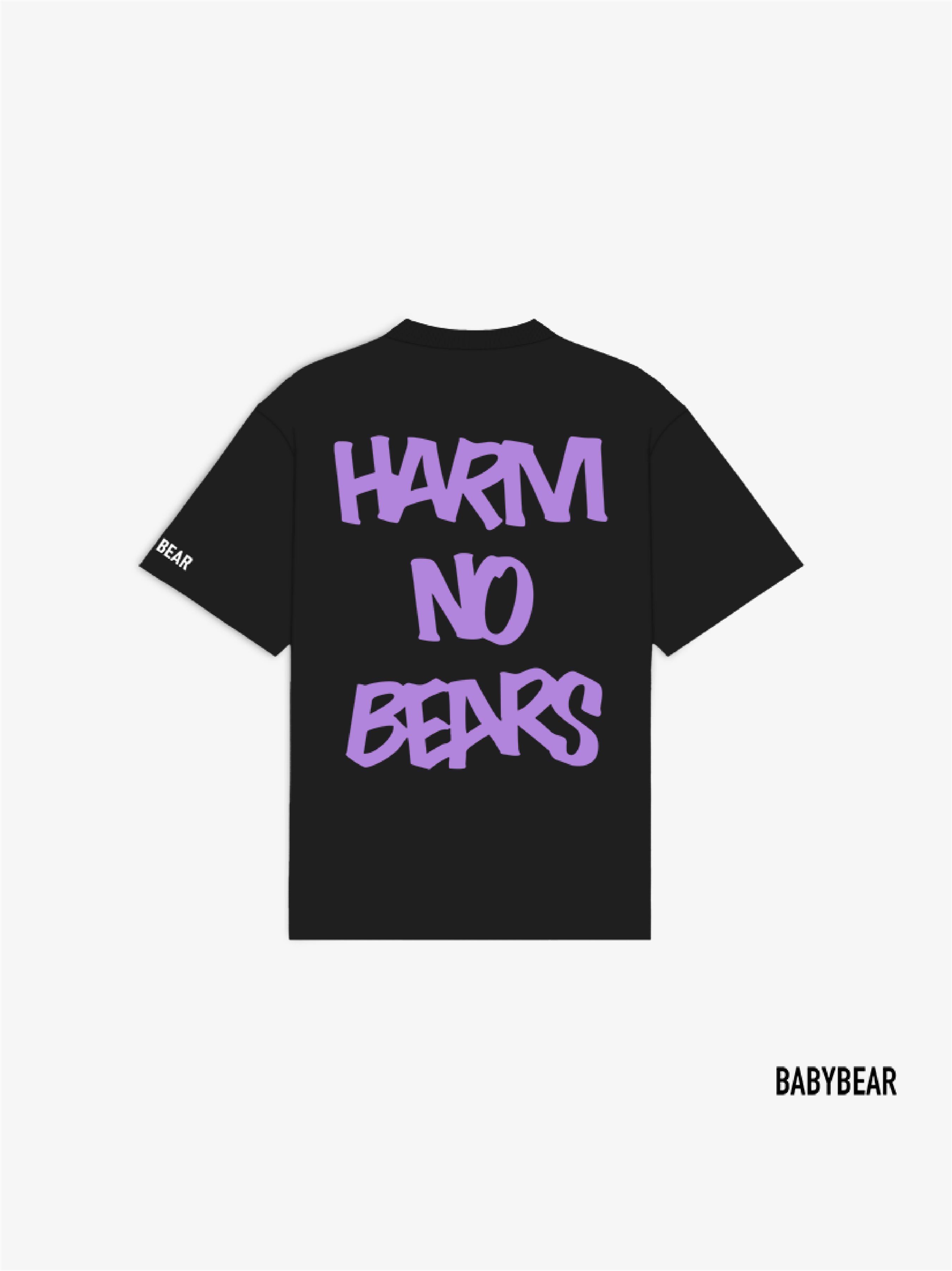 Babybear Harm No Bear Tee Black