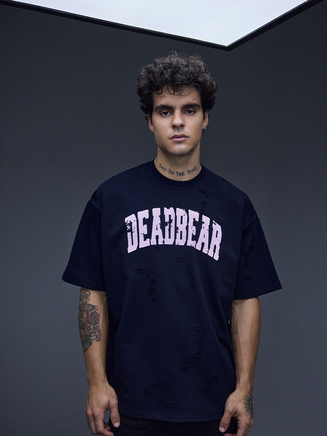 Distressed Navy Tee
